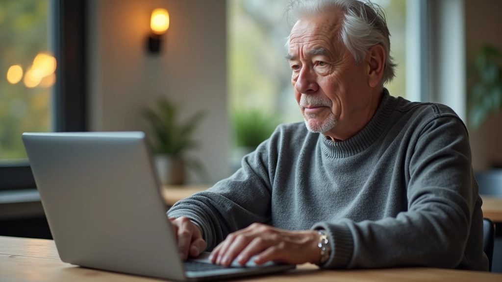 Person pointing at laptop screen during a video call, showing shared content to others